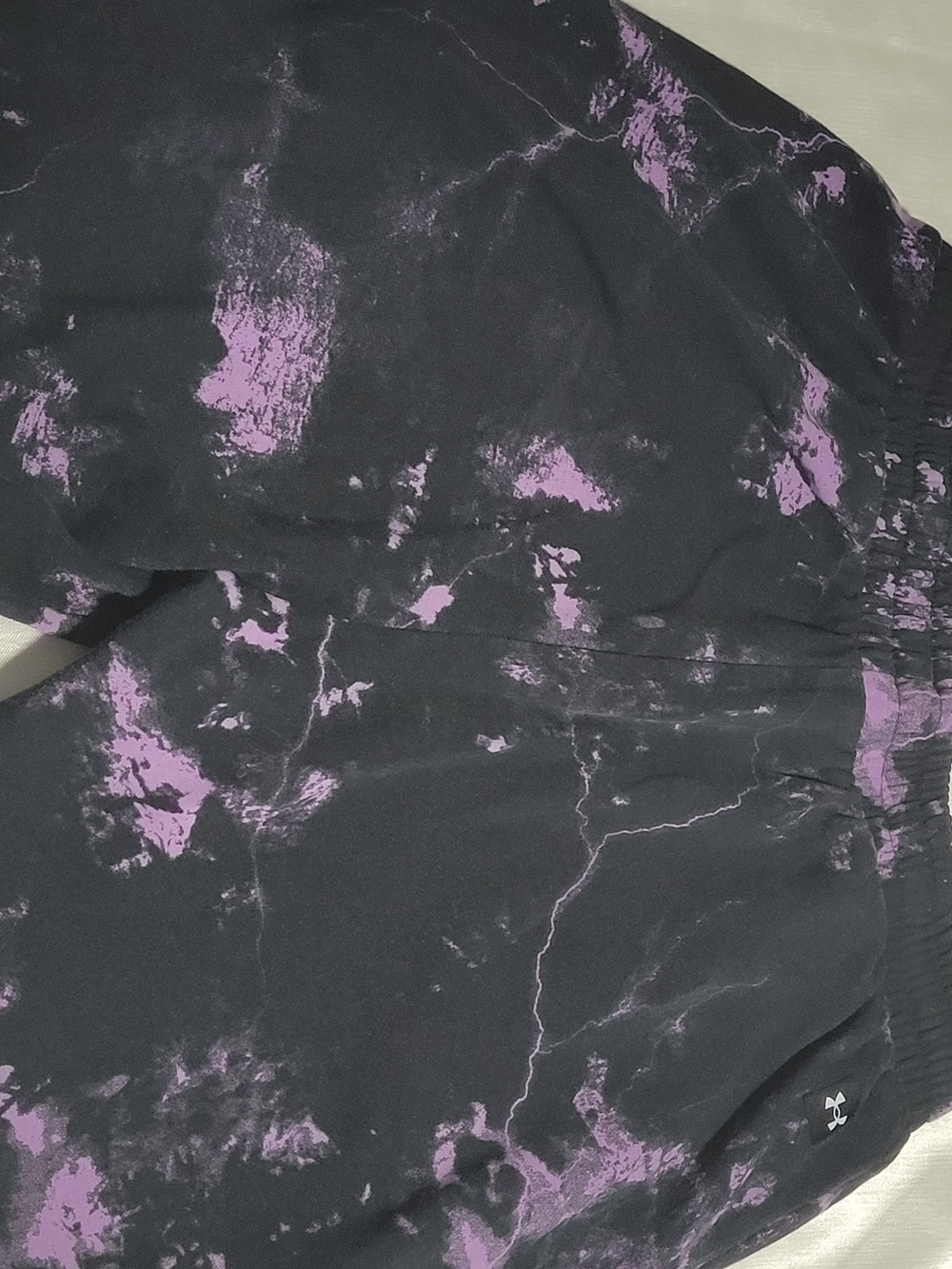 Under Armour Black and Purple Tie-Dye Training Shorts Project Rock - Picture 5 of 6